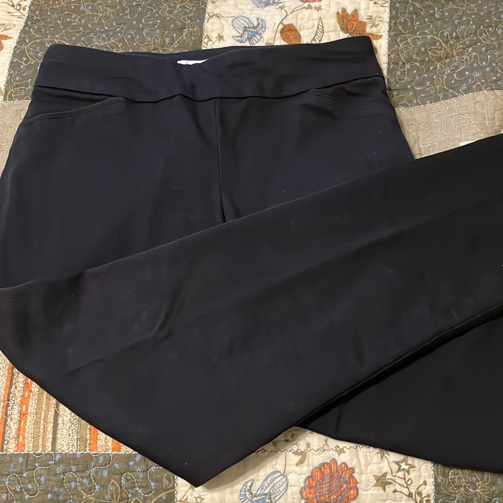 Croft & Barrow Black Straight Leg Pull-on Pants